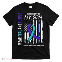 Parents In Memory Of Son Suicide Awareness Prevention Flag T-Shirt thumb 0
