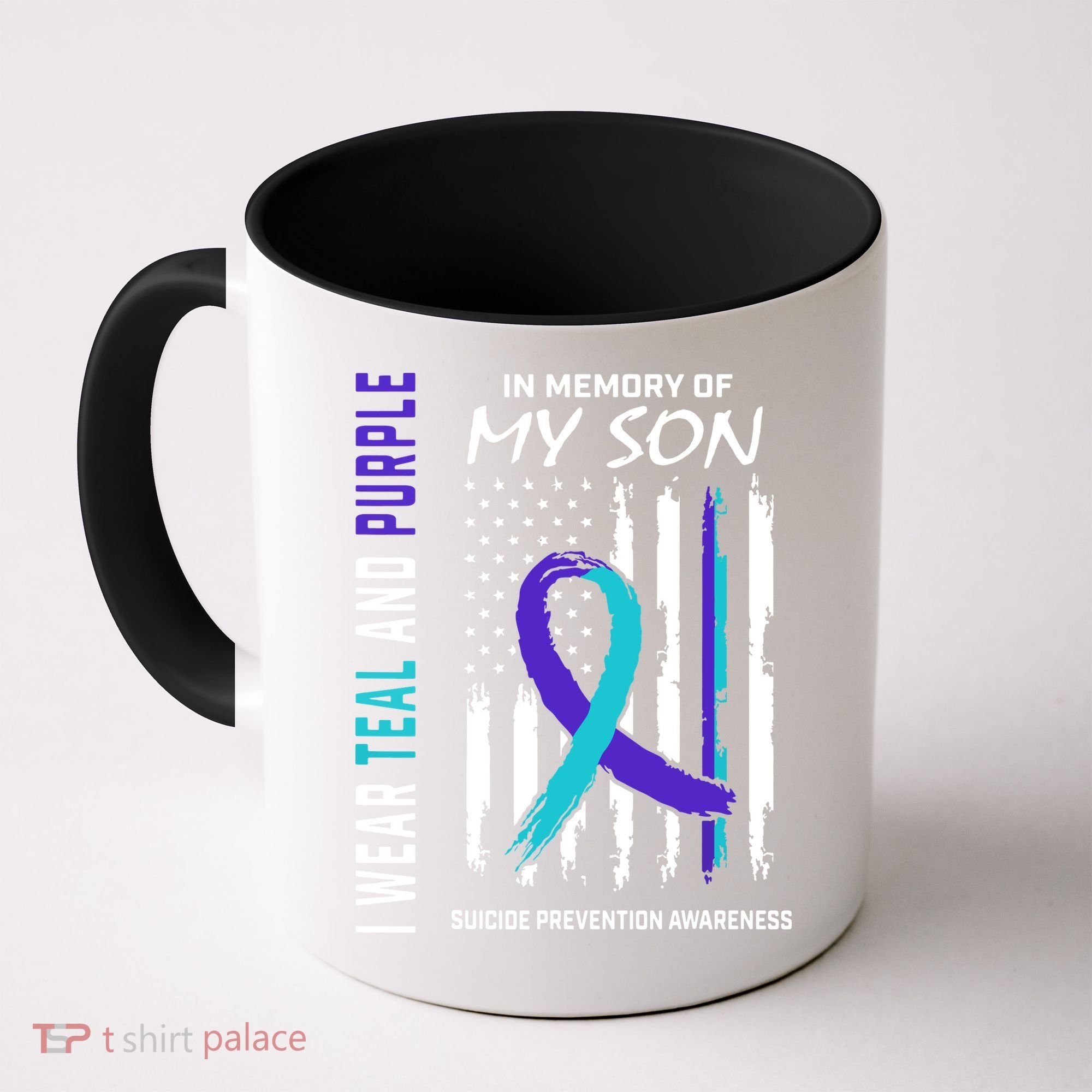 Parents In Memory Of Son Suicide Awareness Prevention Flag Coffee Mug