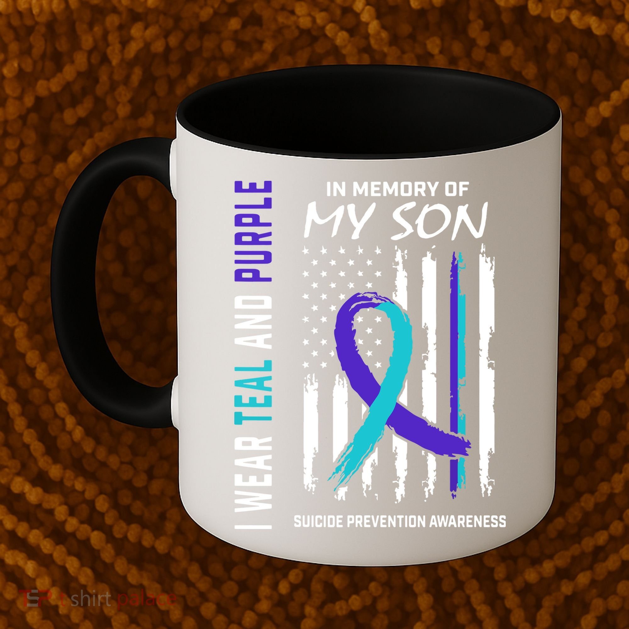 Parents In Memory Of Son Suicide Awareness Prevention Flag Coffee Mug