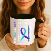 Parents In Memory Of Son Suicide Awareness Prevention Flag Coffee Mug thumb 3