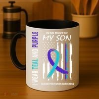 Parents In Memory Of Son Suicide Awareness Prevention Flag Coffee Mug thumb 4