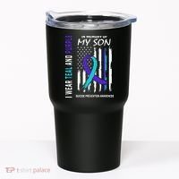 Parents In Memory Of Son Suicide Awareness Prevention Flag Tumbler thumb 0