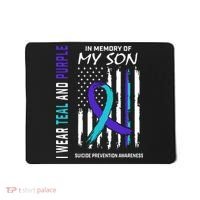 Parents In Memory Of Son Suicide Awareness Prevention Flag Mousepad thumb 0