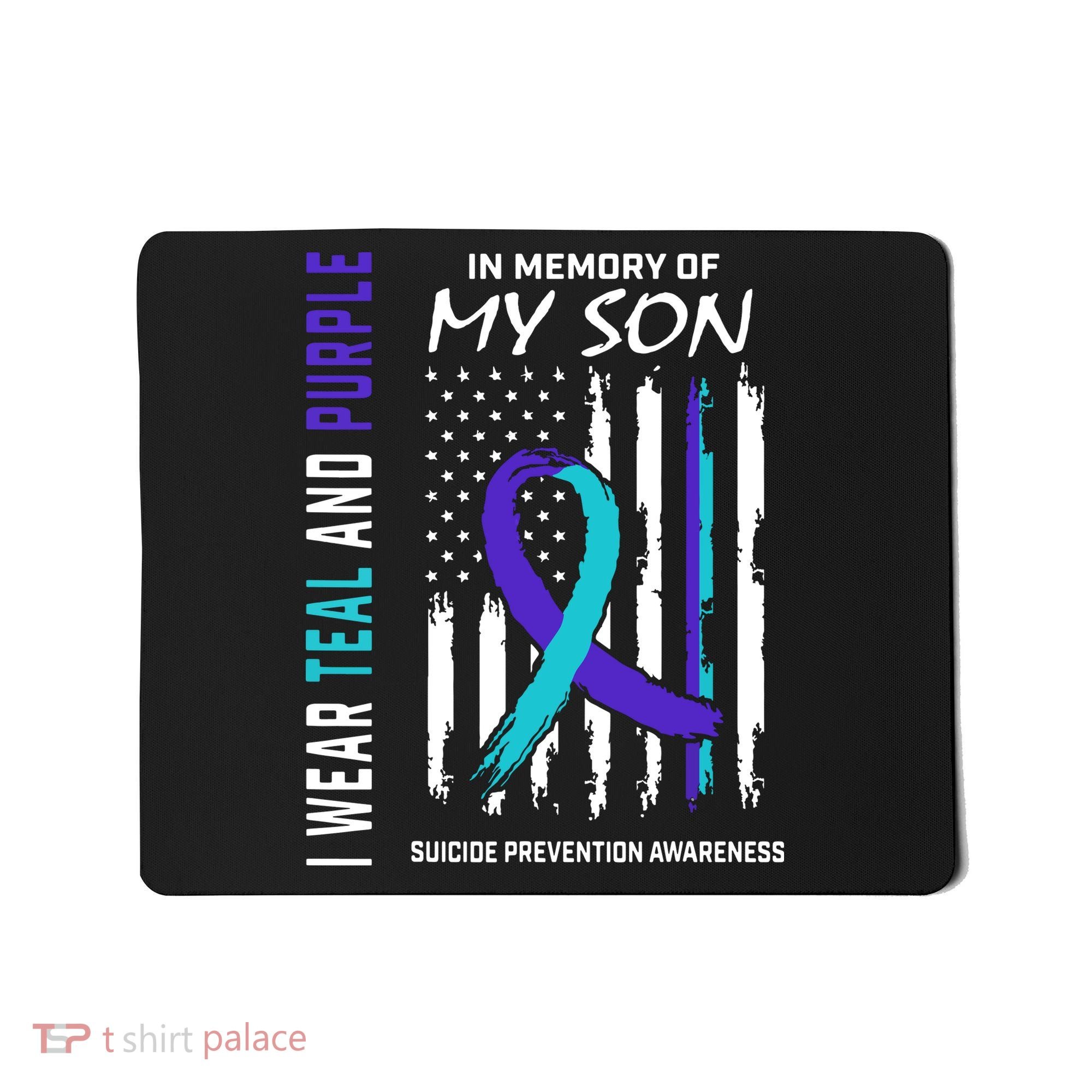 Parents In Memory Of Son Suicide Awareness Prevention Flag Mousepad