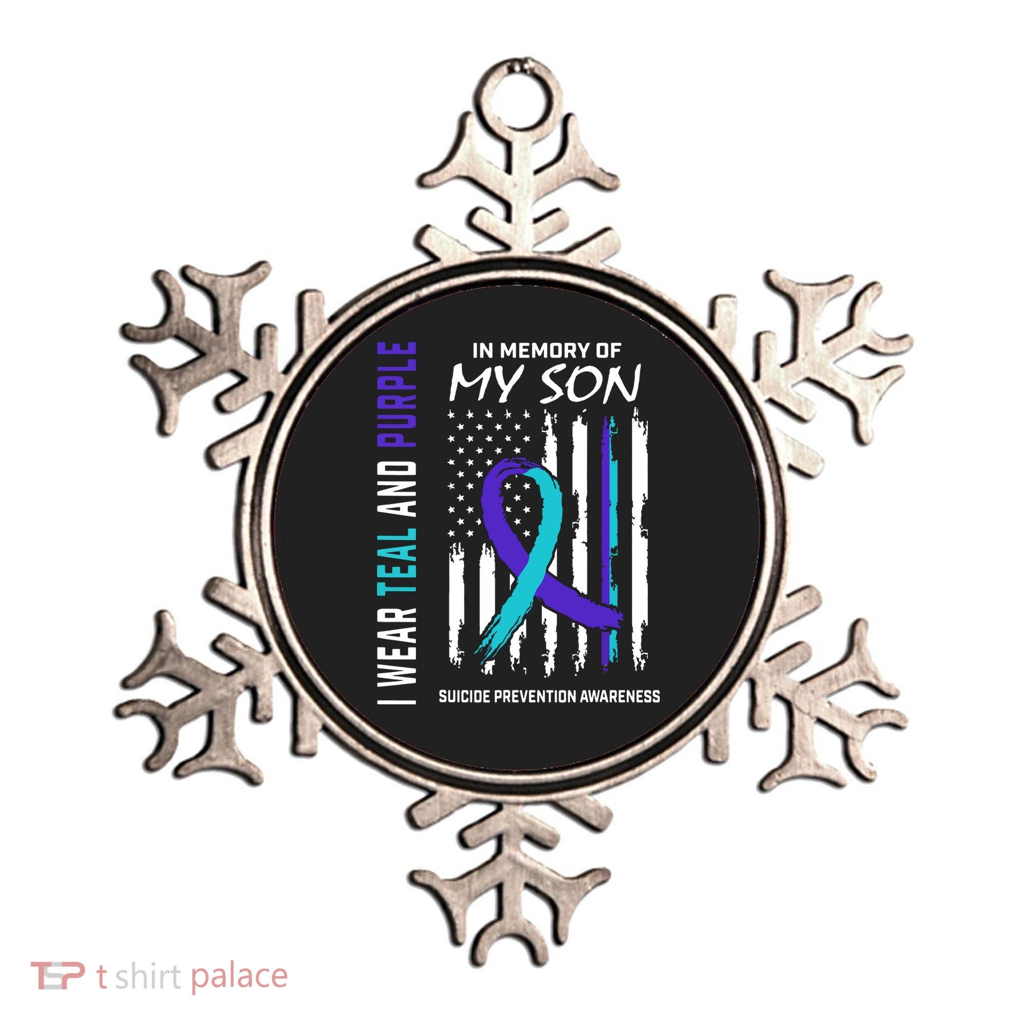 Parents In Memory Of Son Suicide Awareness Prevention Flag Ornament