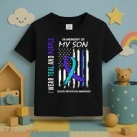 Parents In Memory Of Son Suicide Awareness Prevention Flag Toddler T-Shirt thumb 3
