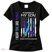 Parents In Memory Of Son Suicide Awareness Prevention Flag Women's T-Shirt thumb 0