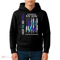 Parents In Memory Of Son Suicide Awareness Prevention Flag Kids Hoodie thumb 4