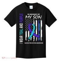 Parents In Memory Of Son Suicide Awareness Prevention Flag Kids T-Shirt thumb 0
