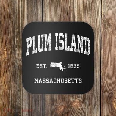Plum Island Massachusetts Ma Vintage Athletic Coaster