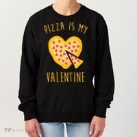 Pizza Is My Valentine Cute Heart Women's Sweatshirt thumb 0