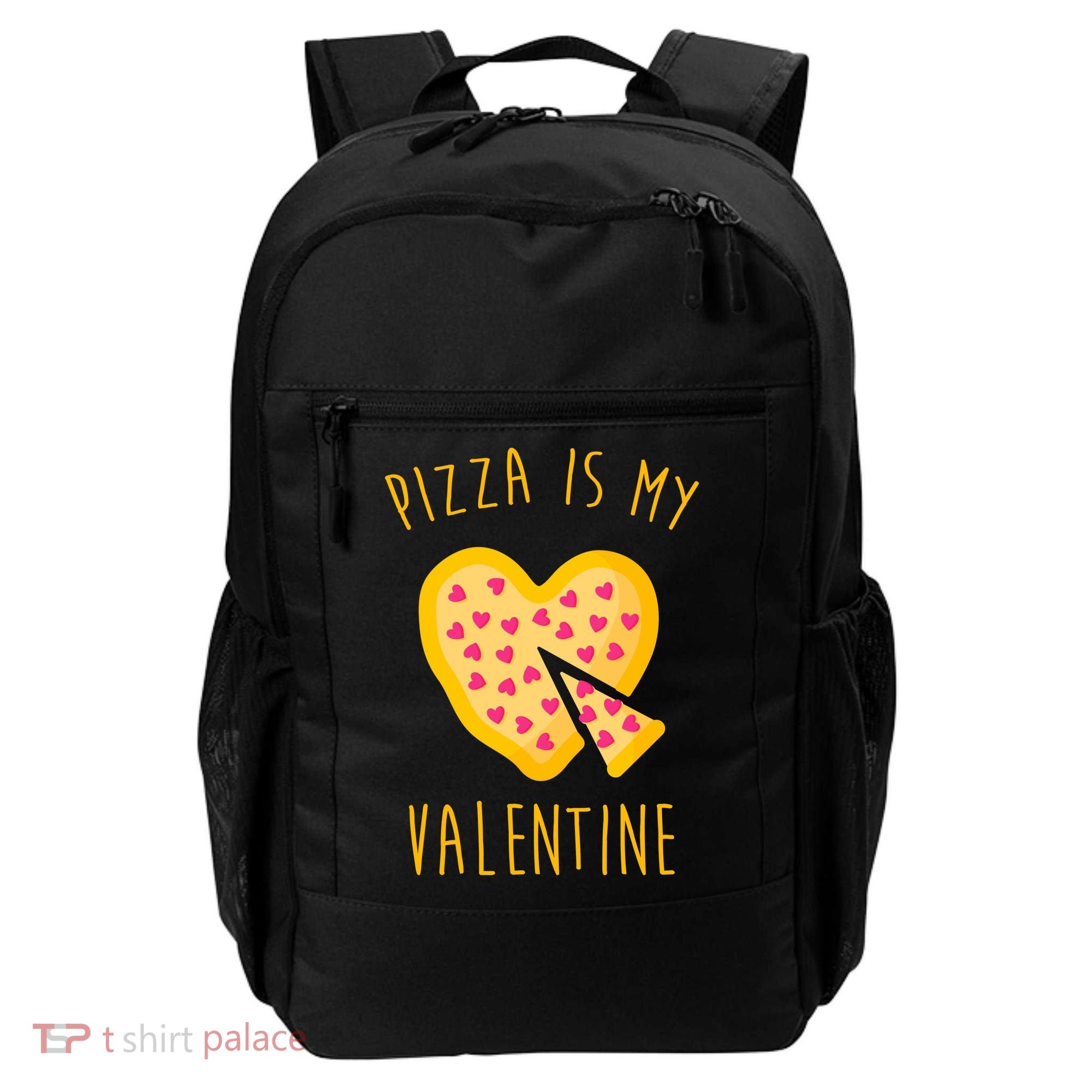 Pizza Is My Valentine Cute Heart Backpack