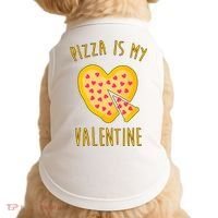 Pizza Is My Valentine Cute Heart Doggie Tank thumb 0