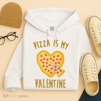 Pizza Is My Valentine Cute Heart Hoodie thumb 4
