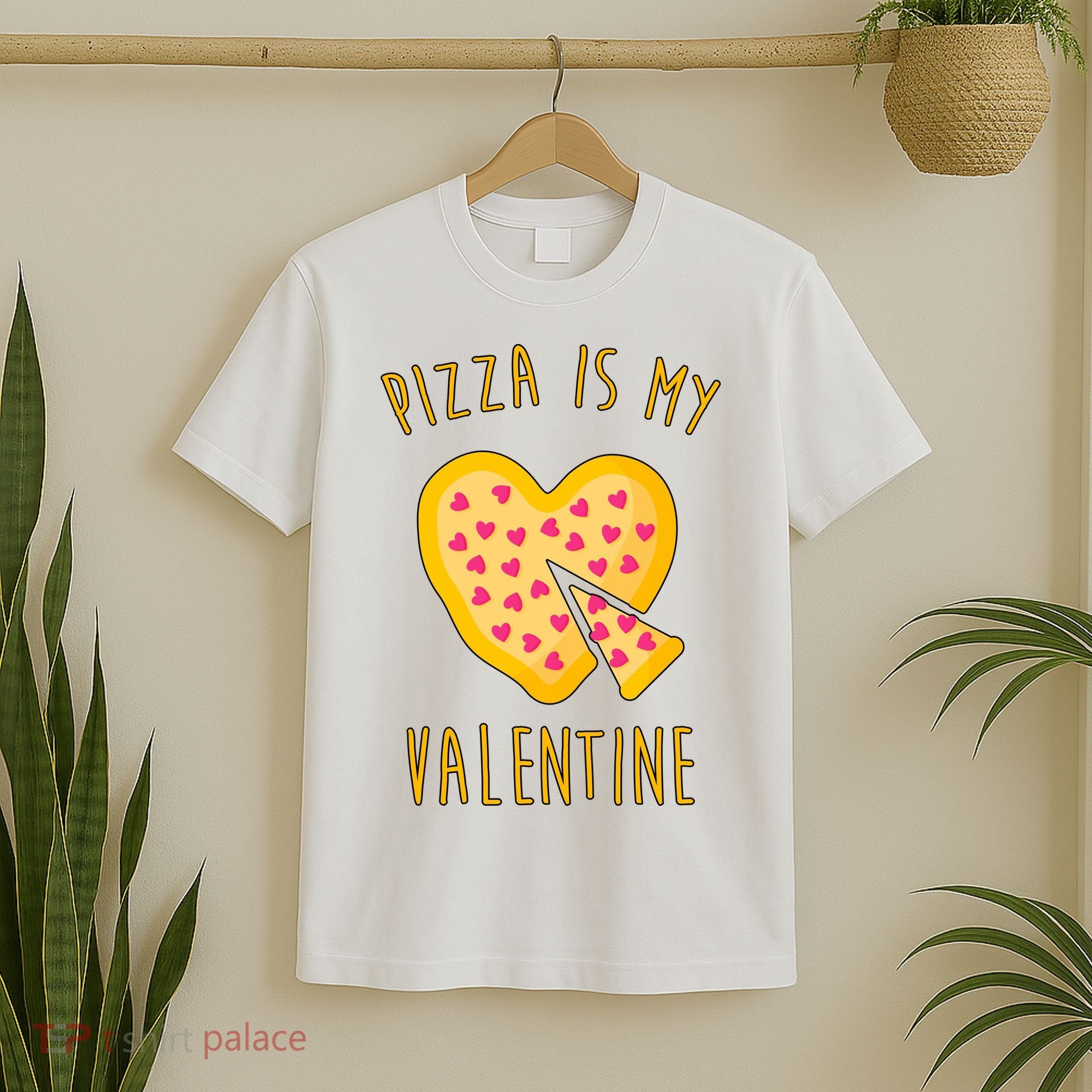 Pizza Is My Valentine Cute Heart T-Shirt