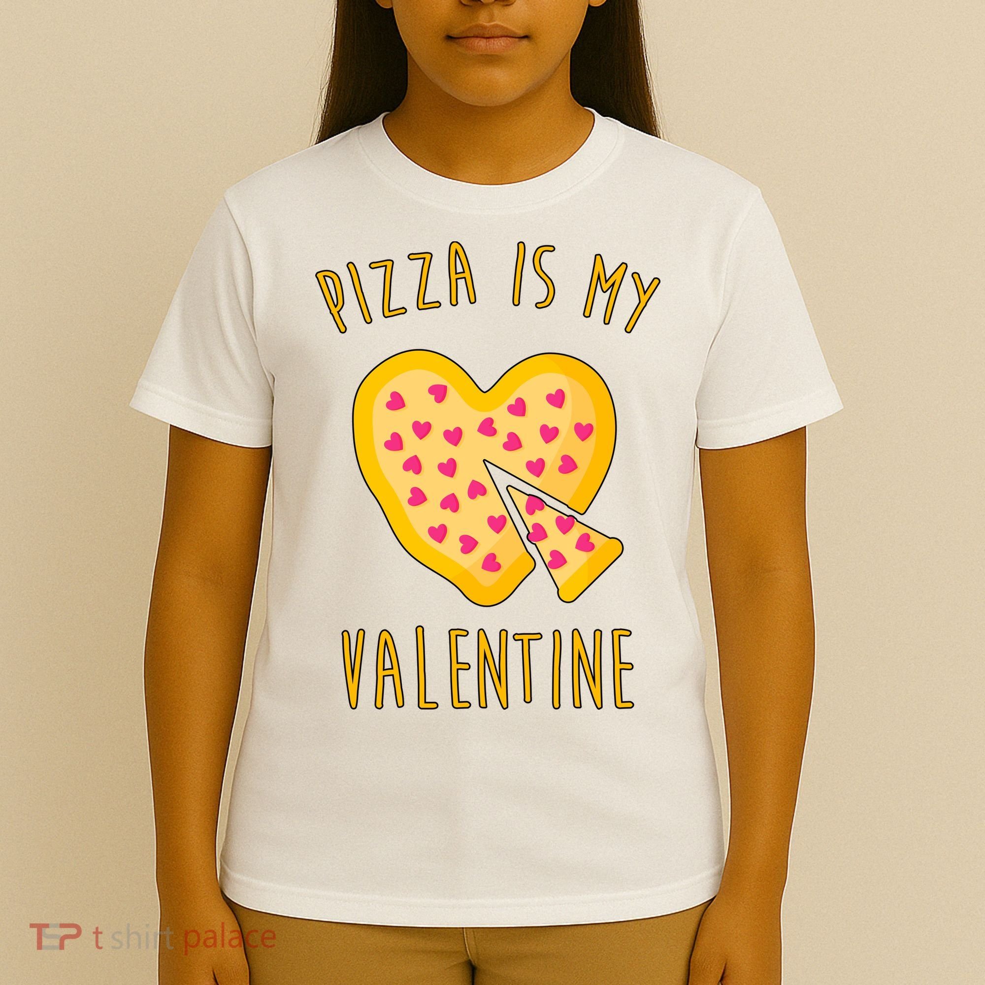 Pizza Is My Valentine Cute Heart T-Shirt