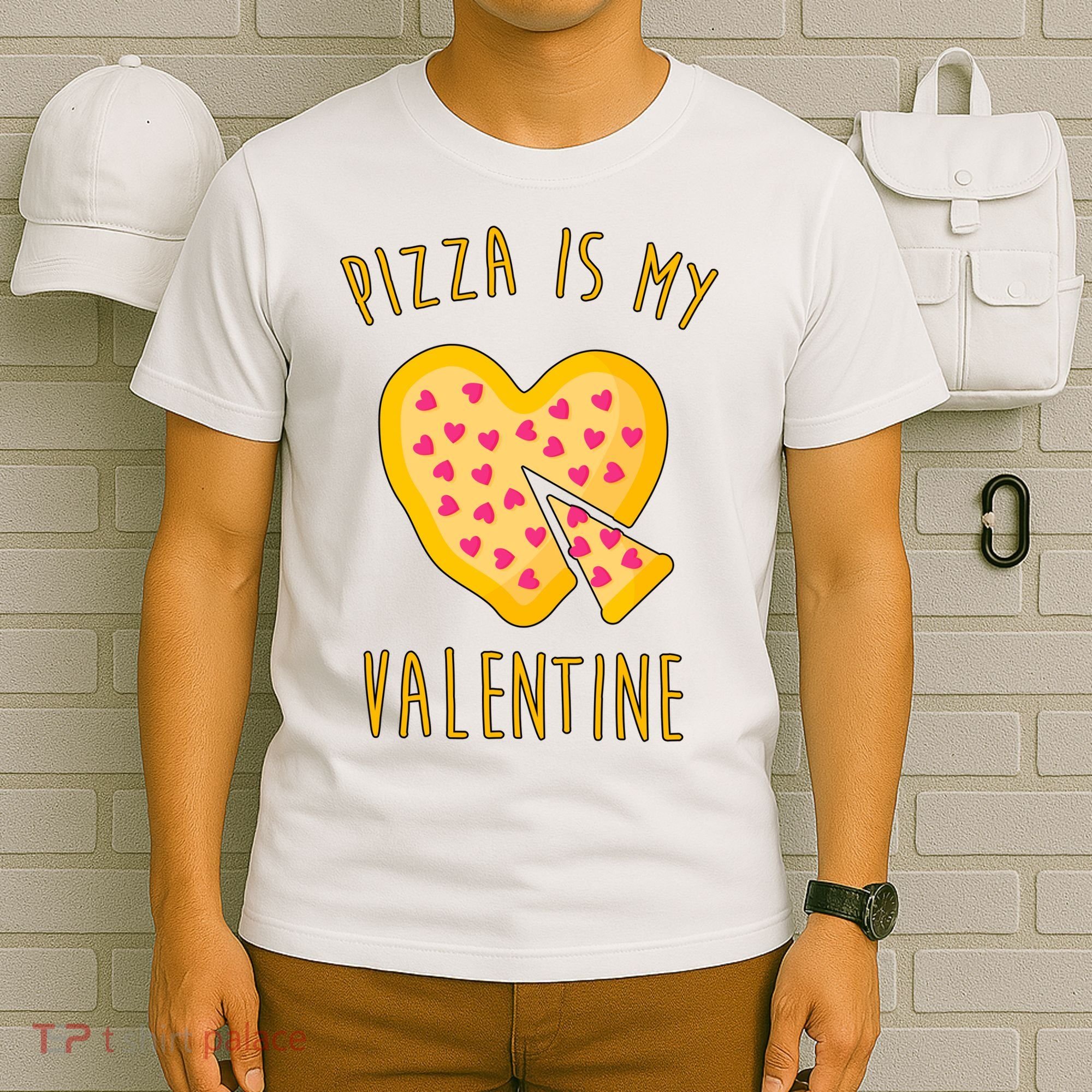 Pizza Is My Valentine Cute Heart T-Shirt