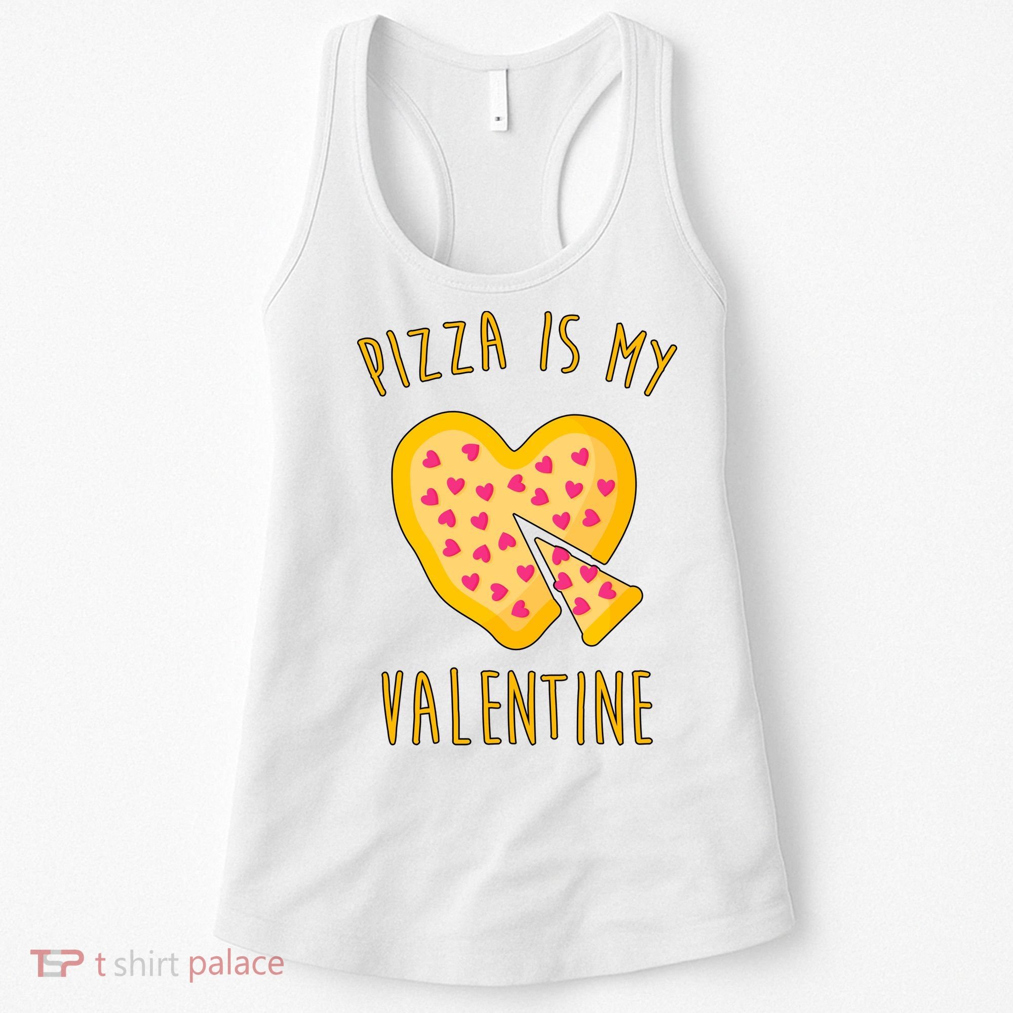 Pizza Is My Valentine Cute Heart Women's Tank Top