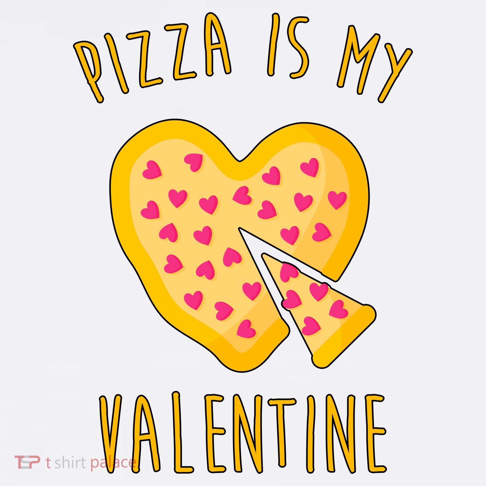 Pizza Is My Valentine Cute Heart Baby Bodysuit