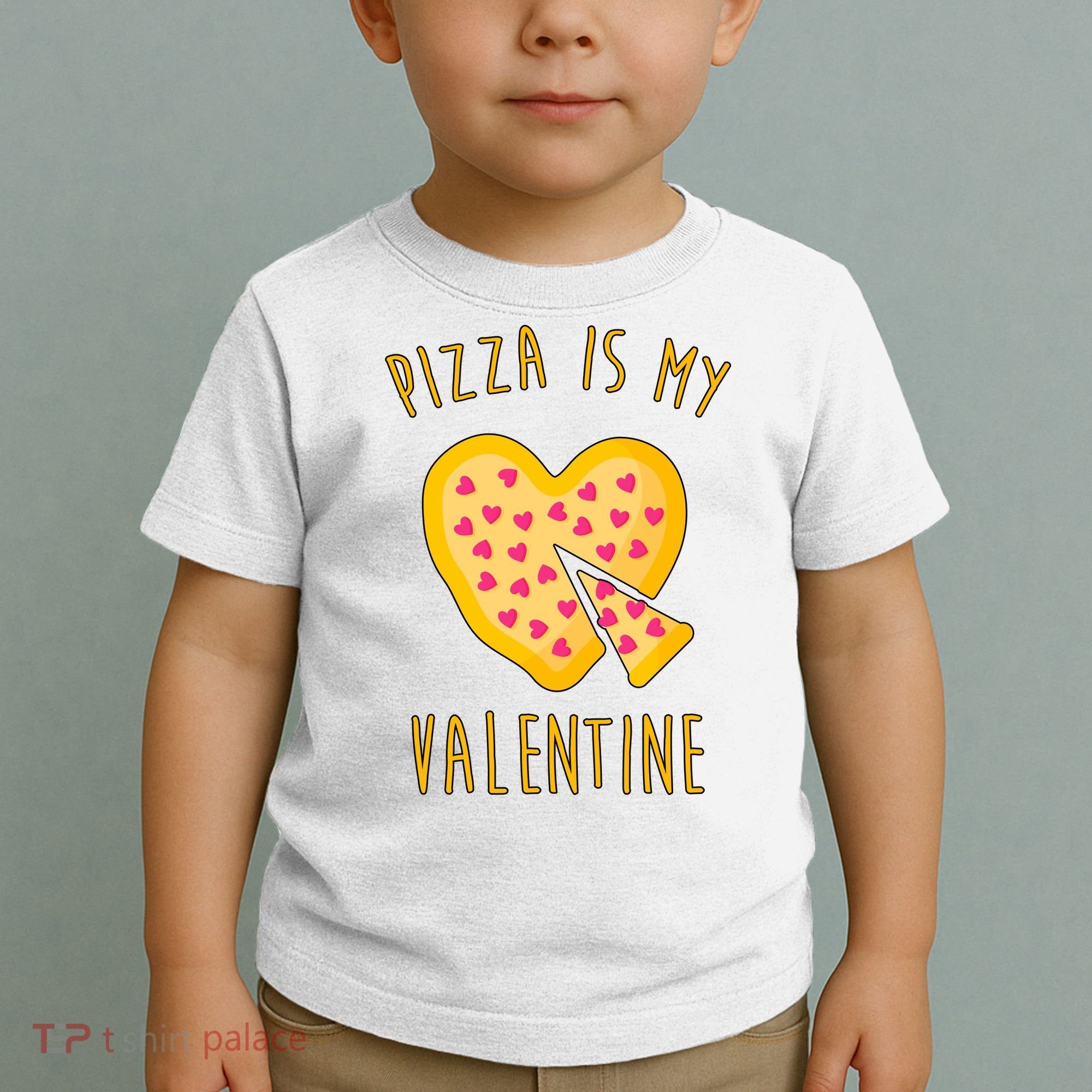 Pizza Is My Valentine Cute Heart Toddler T-Shirt