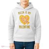 Pizza Is My Valentine Cute Heart Kids Hoodie thumb 4