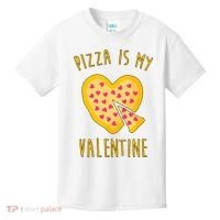 Pizza Is My Valentine Cute Heart Kids T-Shirt thumb 0