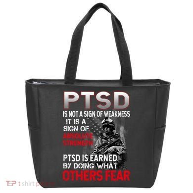 PTSD Is Not A Sign Of Weakness Support Military Troops Tote Bag