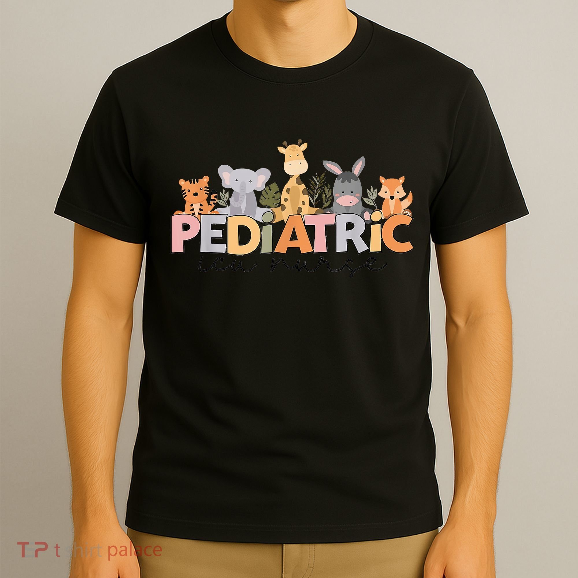 Pediatric ICU Nurse PICU Nurse Animals Nurse Appreciation T-Shirt