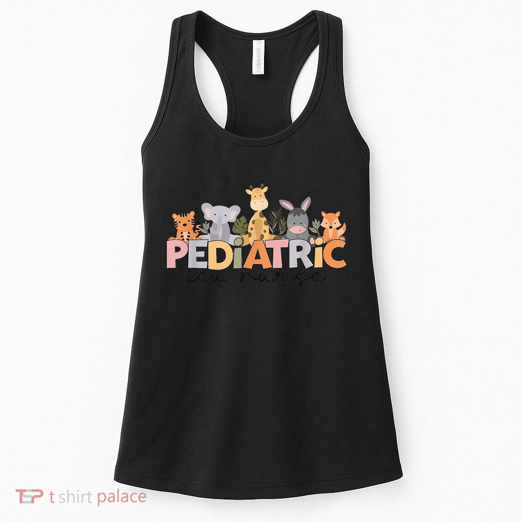 Pediatric ICU Nurse PICU Nurse Animals Nurse Appreciation Women's Tank Top