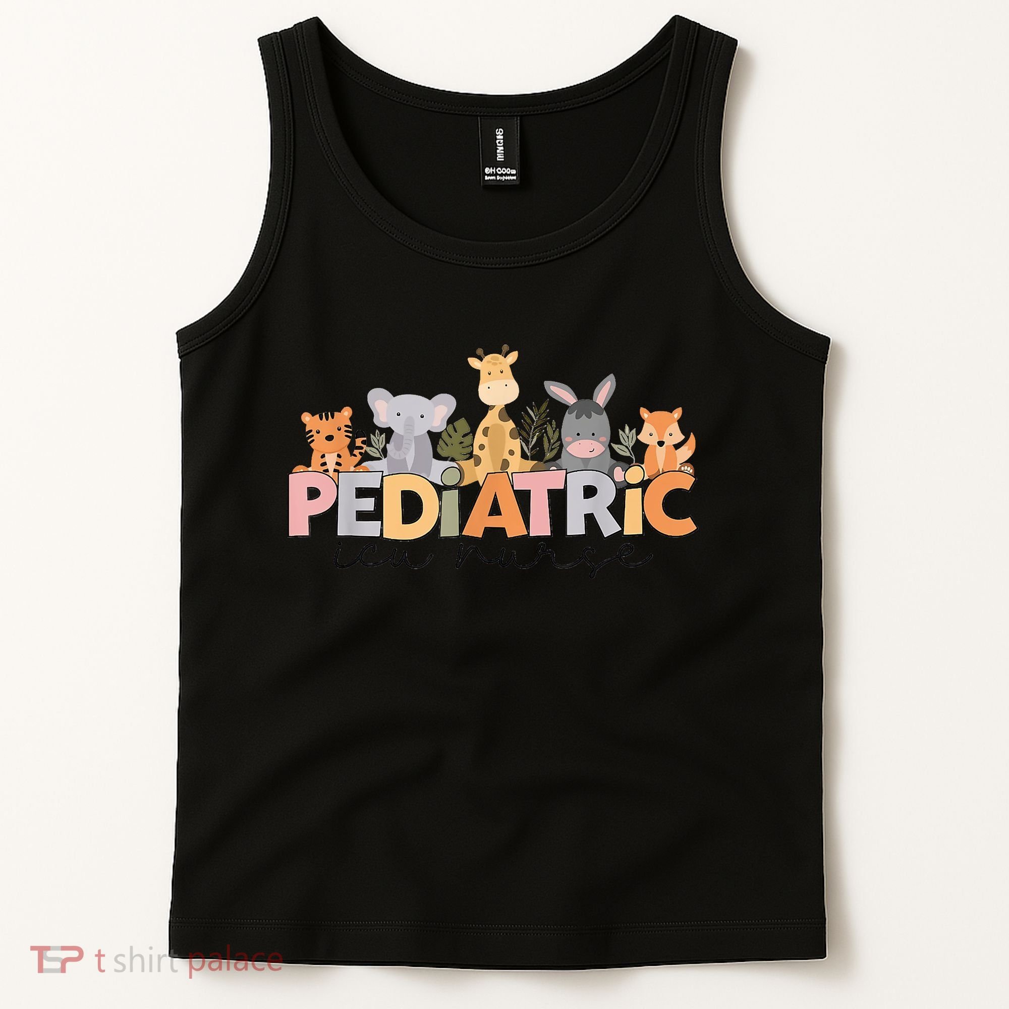 Pediatric ICU Nurse PICU Nurse Animals Nurse Appreciation Tank Top