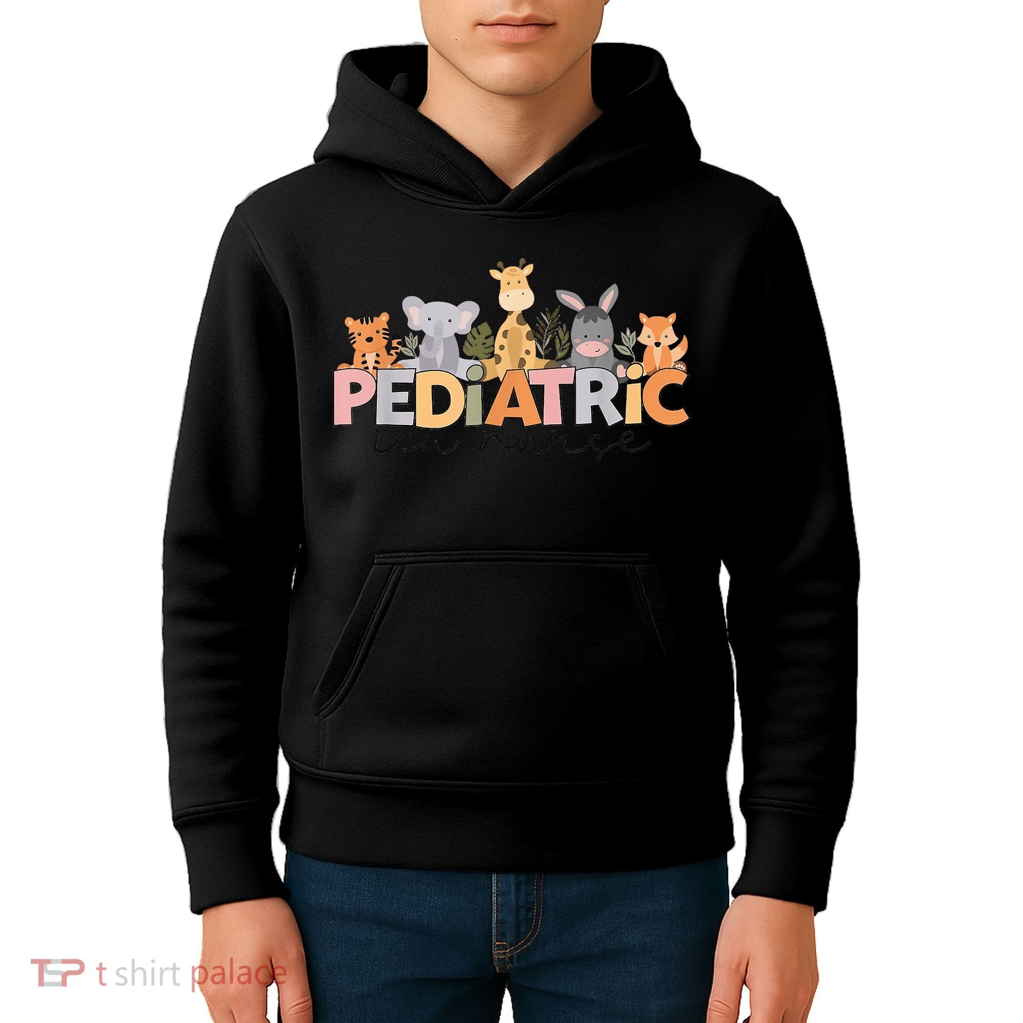 Pediatric ICU Nurse PICU Nurse Animals Nurse Appreciation Kids Hoodie