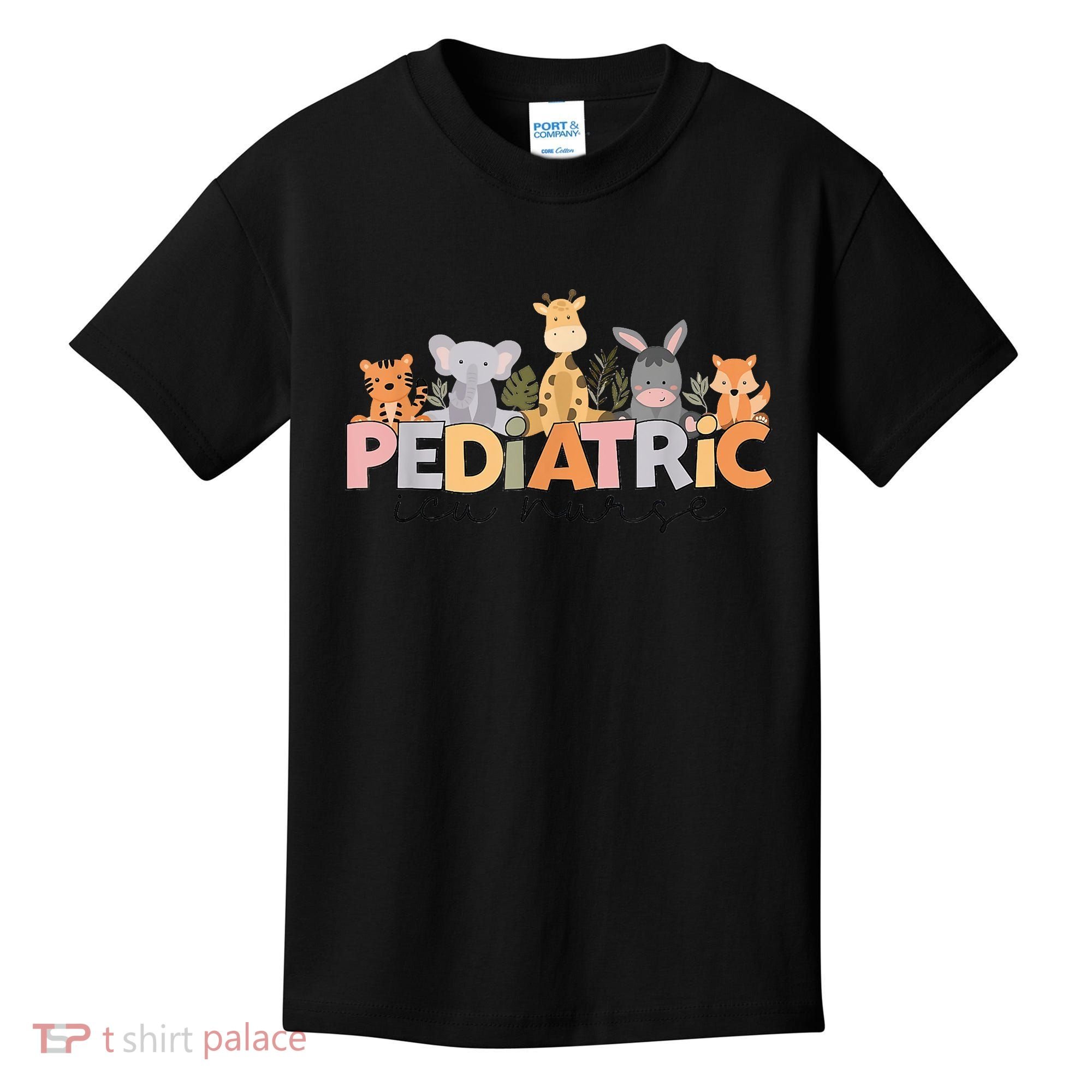 Pediatric ICU Nurse PICU Nurse Animals Nurse Appreciation Kids T-Shirt