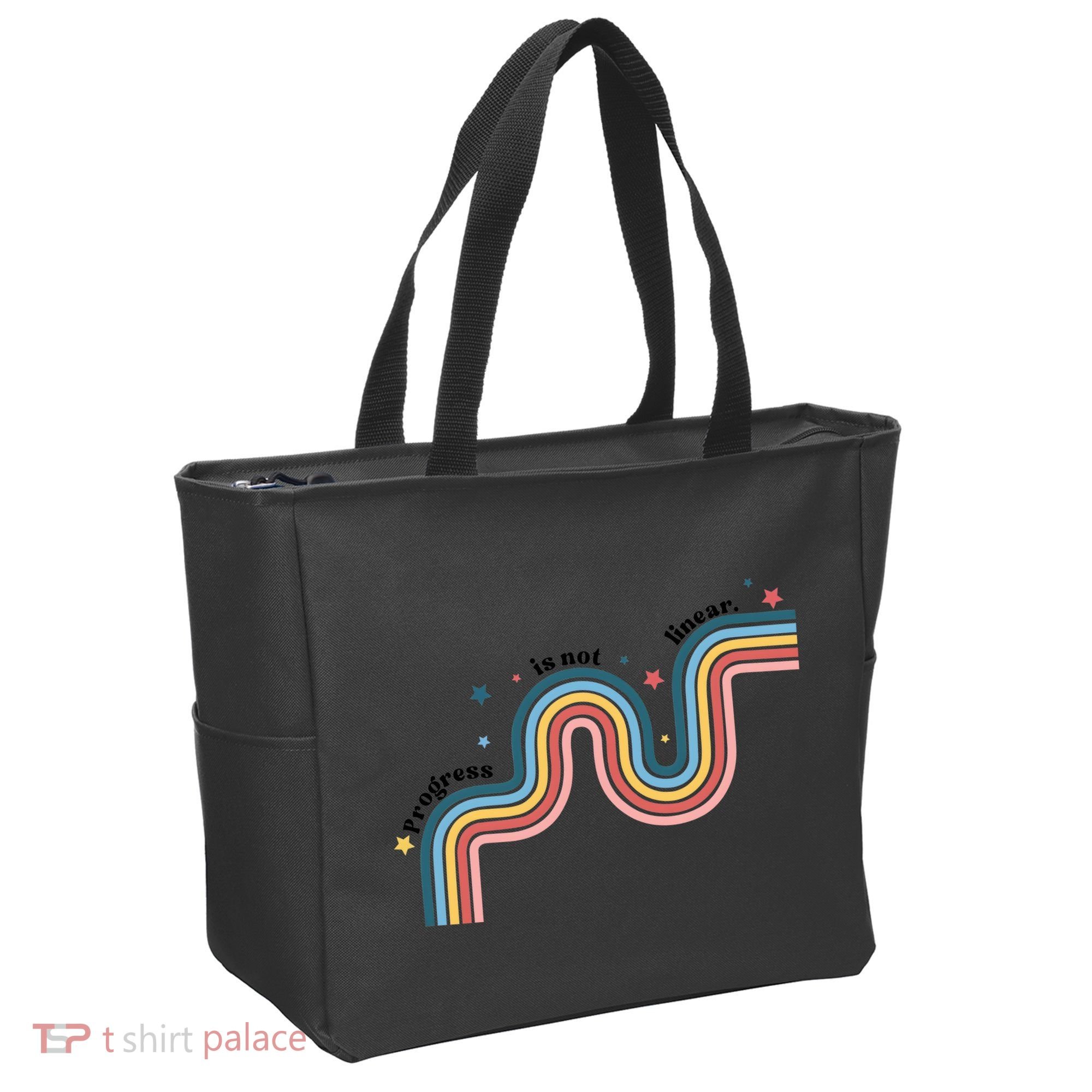 Progress Is Not Linear Tote Bag