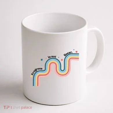 Progress Is Not Linear Coffee Mug back