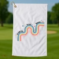 Progress Is Not Linear Golf Towel thumb 1