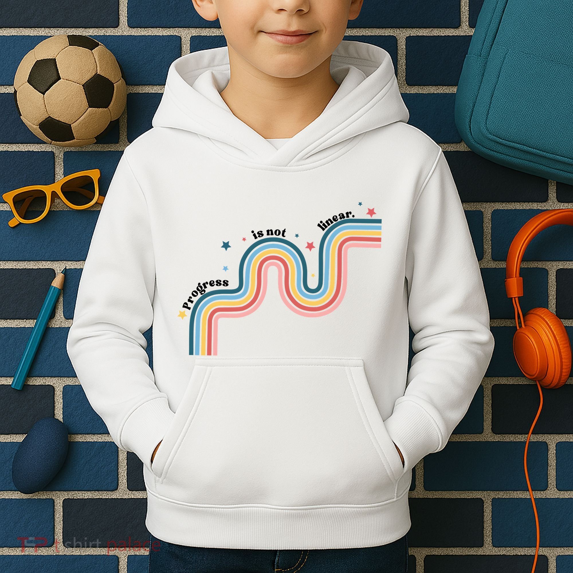 Progress Is Not Linear Kids Hoodie