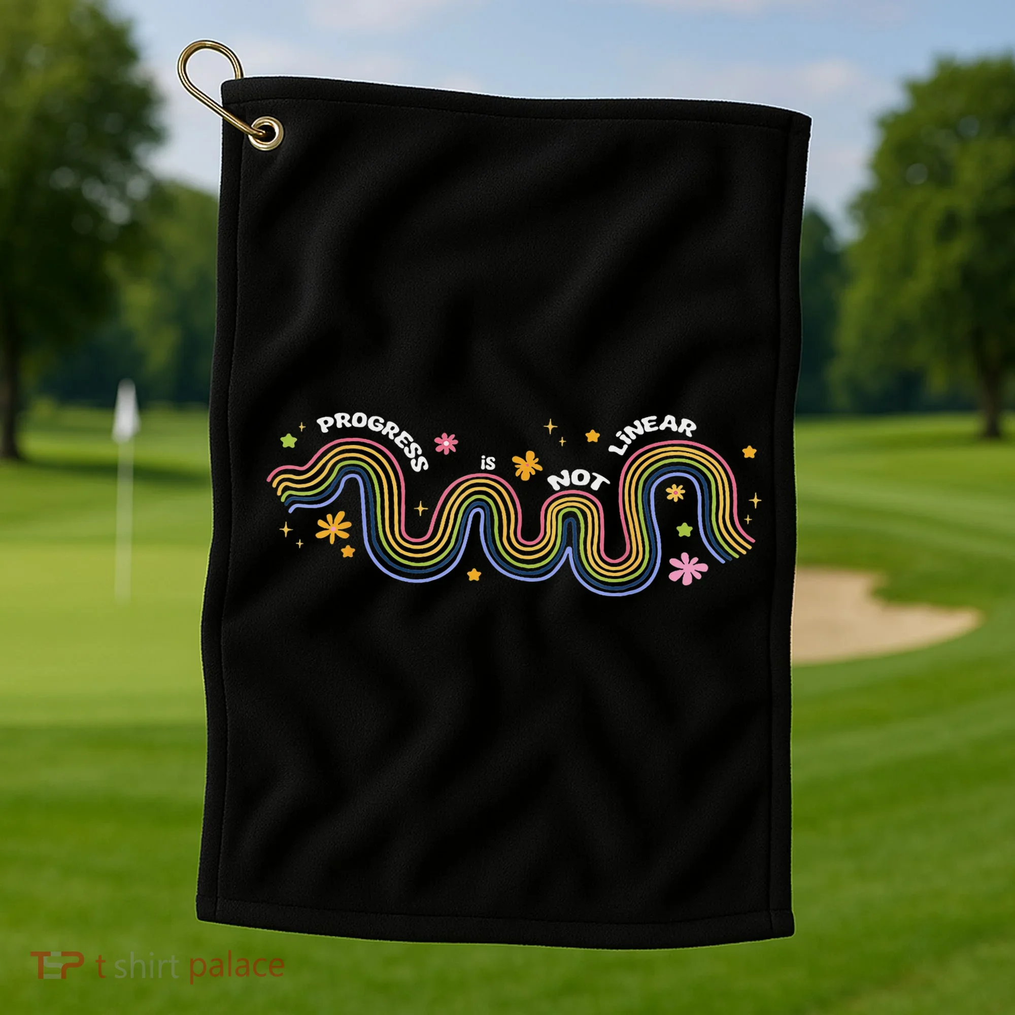 Progress Is Not Linear Sped Ed Special Education Teacher Golf Towel