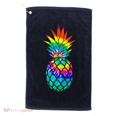 Colorful Dyed Pineapple Golf Towel