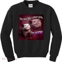 Possum I’m Not Like Other Girl I’m Worse Kids Sweatshirt thumb 0