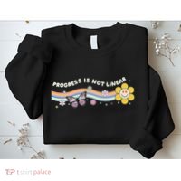 Progress Is Not Linear Retro Special Ed Teacher Sweatshirt thumb 2