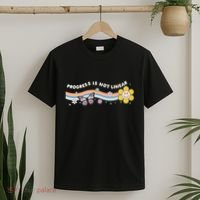Progress Is Not Linear Retro Special Ed Teacher T-Shirt thumb 2