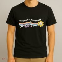 Progress Is Not Linear Retro Special Ed Teacher T-Shirt thumb 3