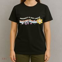Progress Is Not Linear Retro Special Ed Teacher T-Shirt thumb 4