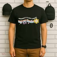 Progress Is Not Linear Retro Special Ed Teacher T-Shirt thumb 6
