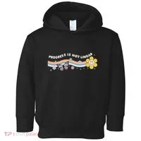 Progress Is Not Linear Retro Special Ed Teacher Toddler Hoodie thumb 0