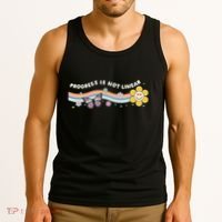 Progress Is Not Linear Retro Special Ed Teacher Tank Top thumb 3