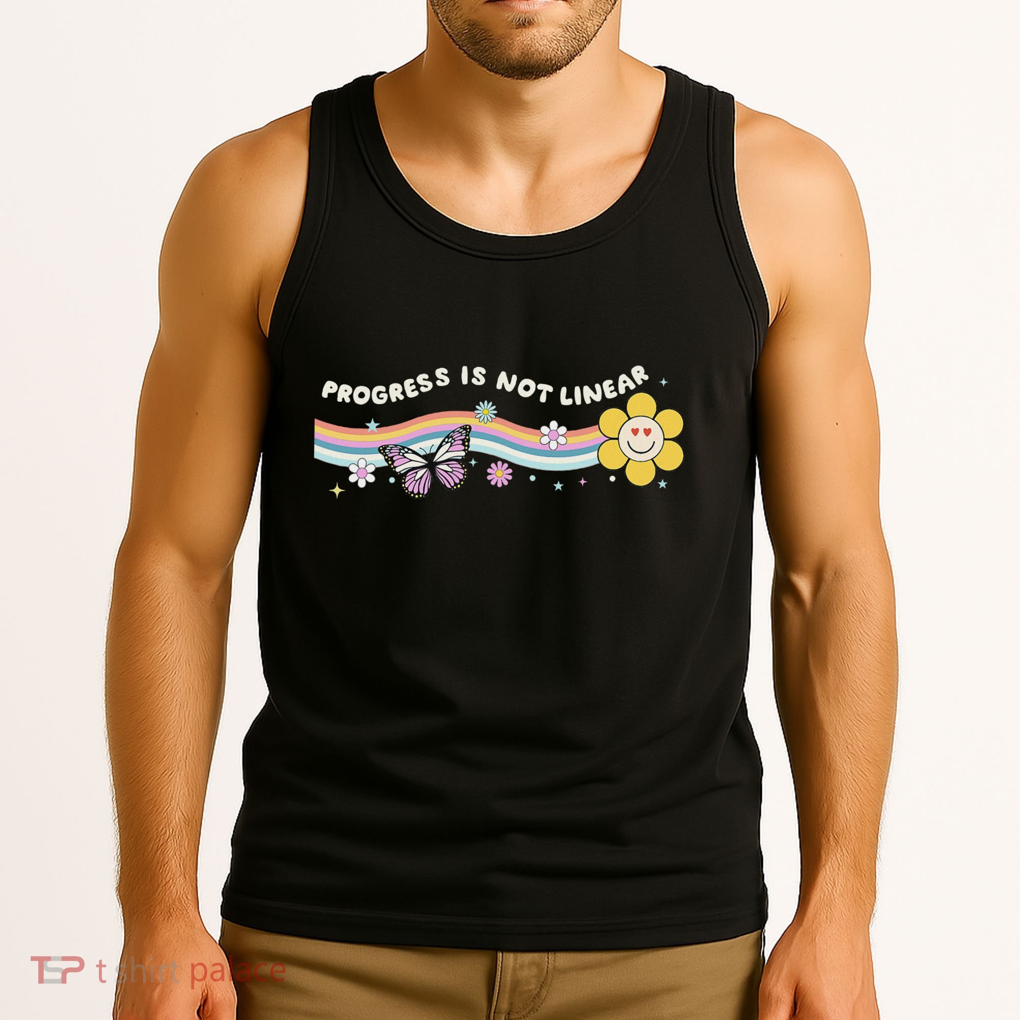Progress Is Not Linear Retro Special Ed Teacher Tank Top