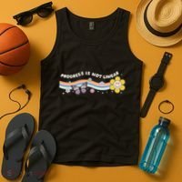 Progress Is Not Linear Retro Special Ed Teacher Tank Top thumb 4