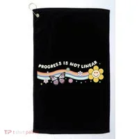 Progress Is Not Linear Retro Special Ed Teacher Golf Towel thumb 0