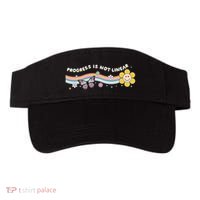 Progress Is Not Linear Retro Special Ed Teacher Visor thumb 0